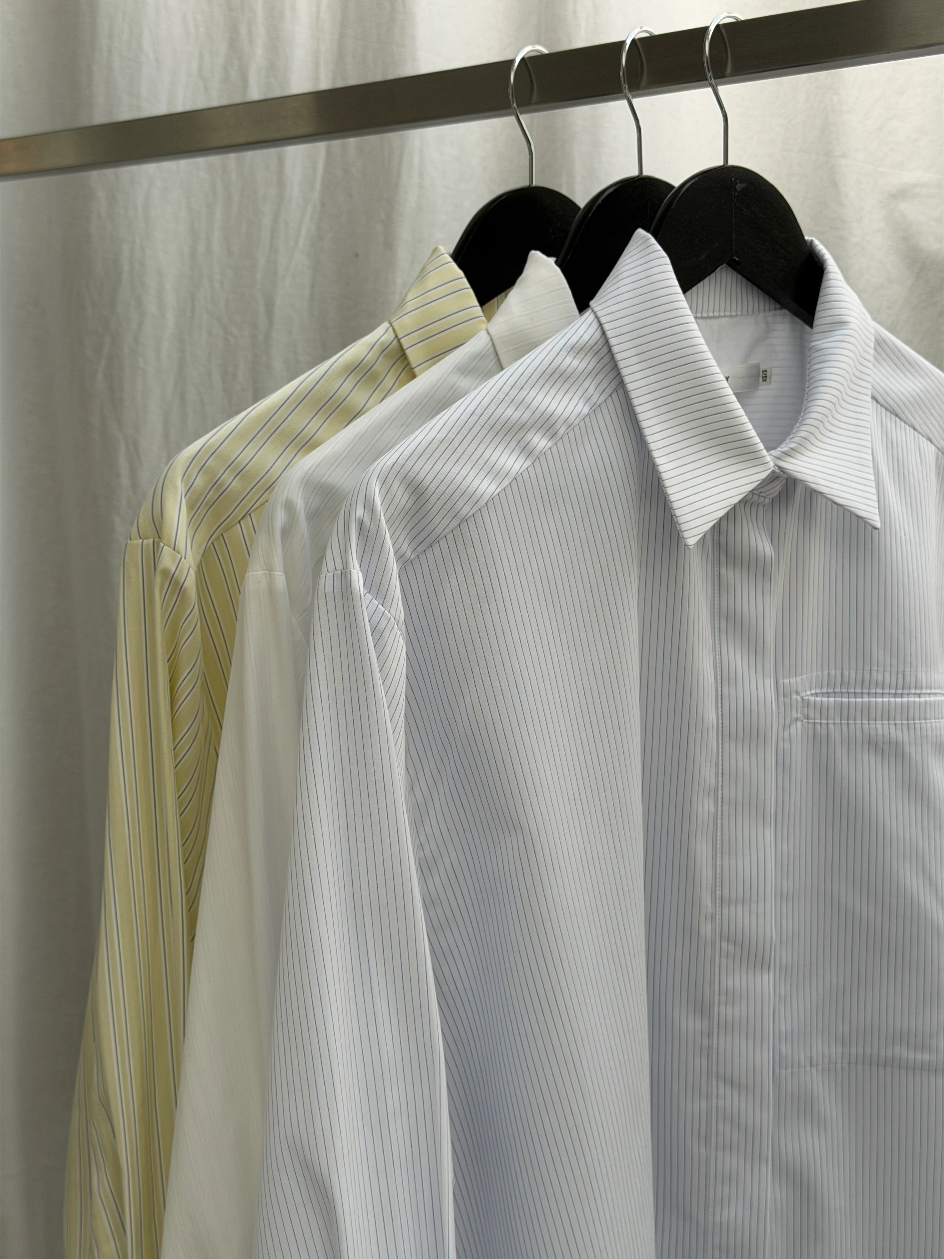 KAI SHIRT | white shadow stripe - Image 8
