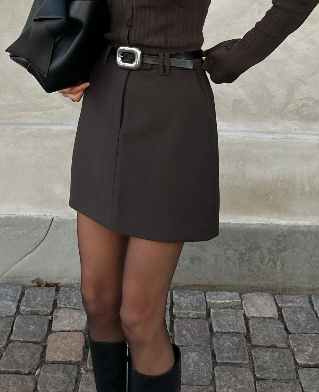 LUA MINI SKIRT | dark brown - Image 6
