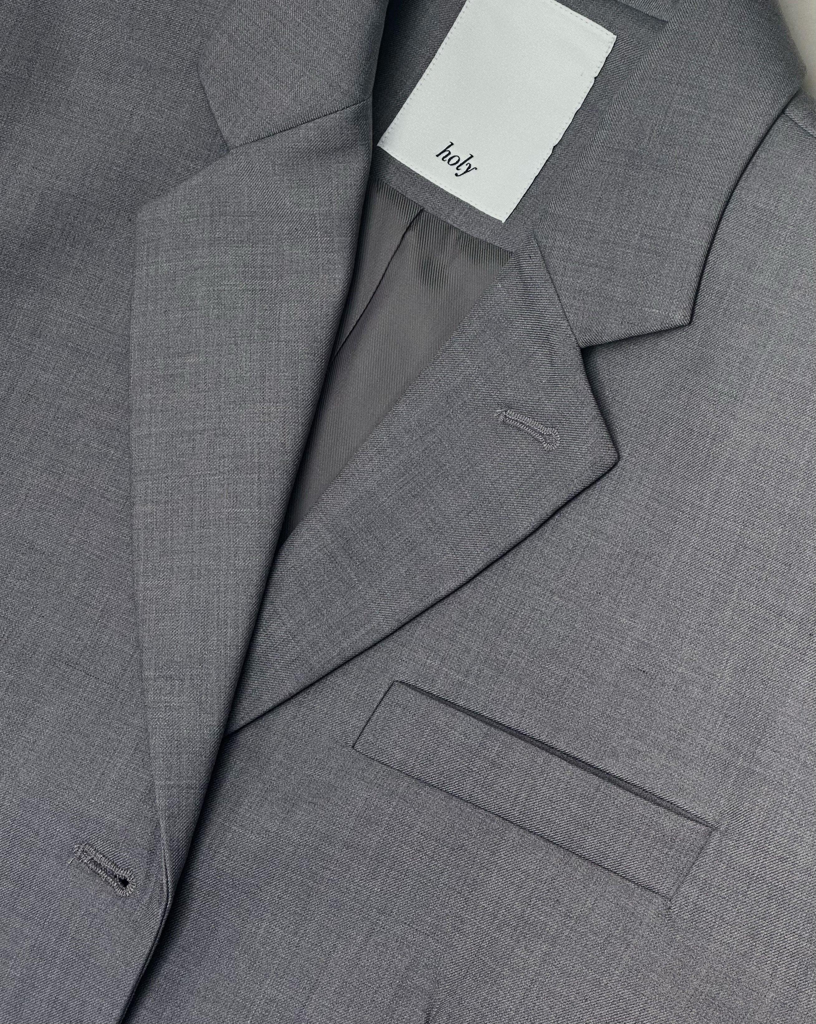 MAEVE BOXY BLAZER | mid grey - Image 6