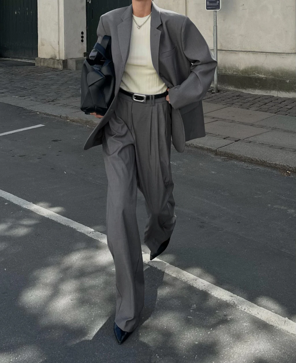 MAEVE BOXY BLAZER | mid grey - Image 4